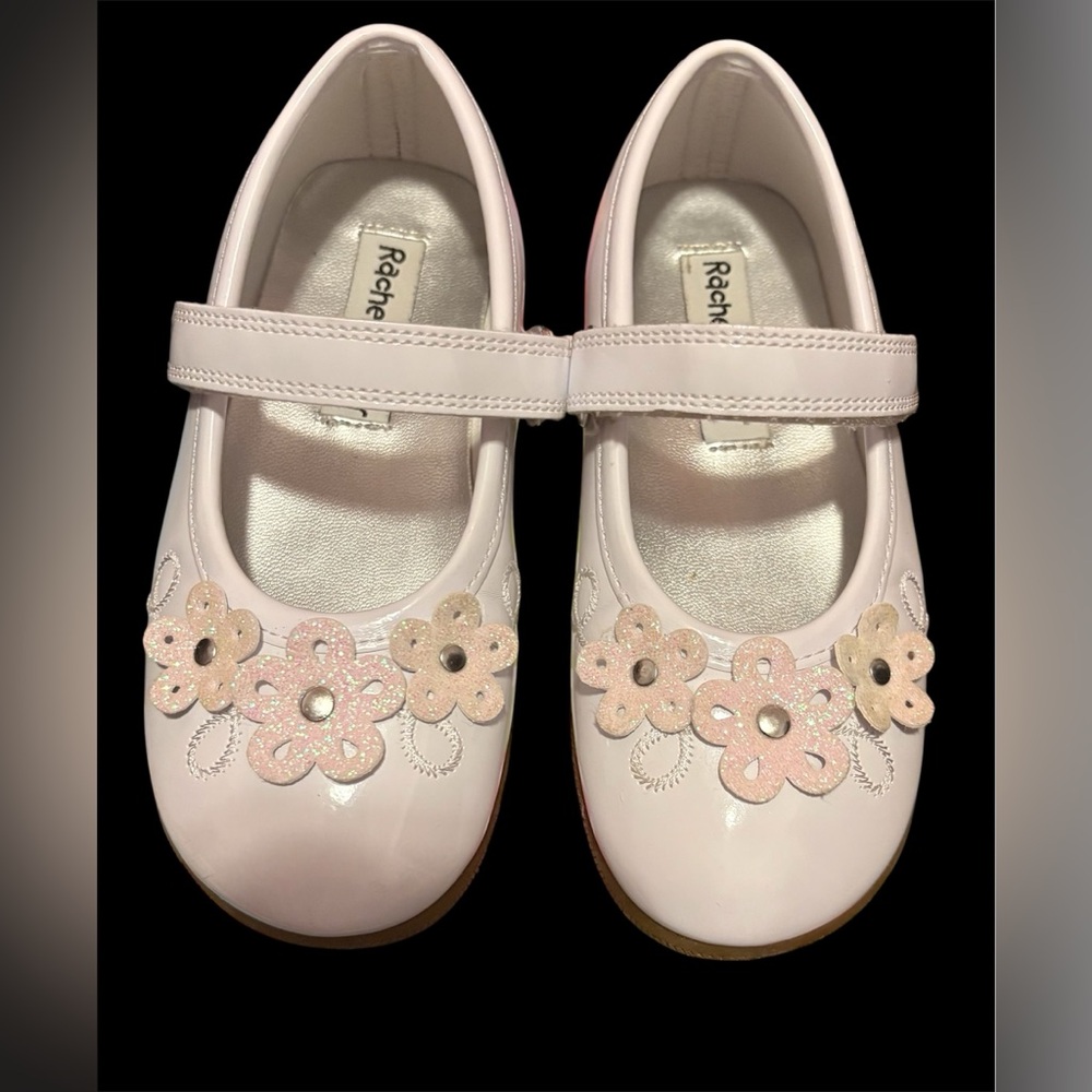 Rachel Kids White Floral Dress Shoes